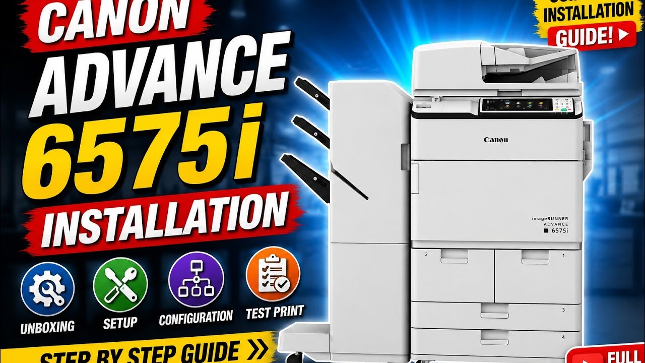 Canon advance 6575i installation | पहले माले पे चढ़ाया जेरॉक्स मशीन क्रेन से 