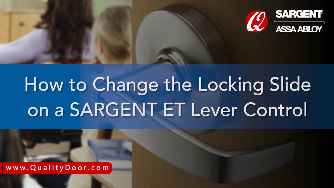 How to Change the Function on a SARGENT ET Lever Trim