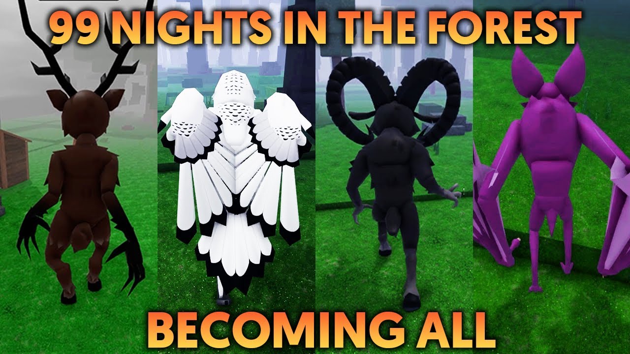DEER vs OWL vs RAM vs BAT - All Morphs in 99 Nights in the Forest [ROBLOX]