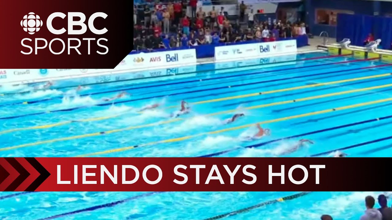 Josh Liendo wins 100m Freestyle race, Javier Acevedo second at the 2023 Canadian Swimming Trials