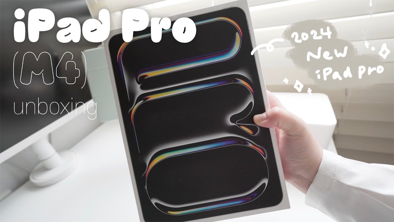 M4 아이패드 프로 언박싱 (애플펜슬 프로 + new 매직 키보드) + 초기 설정,  ✨추천 앱 | M4 iPad Pro unboxing