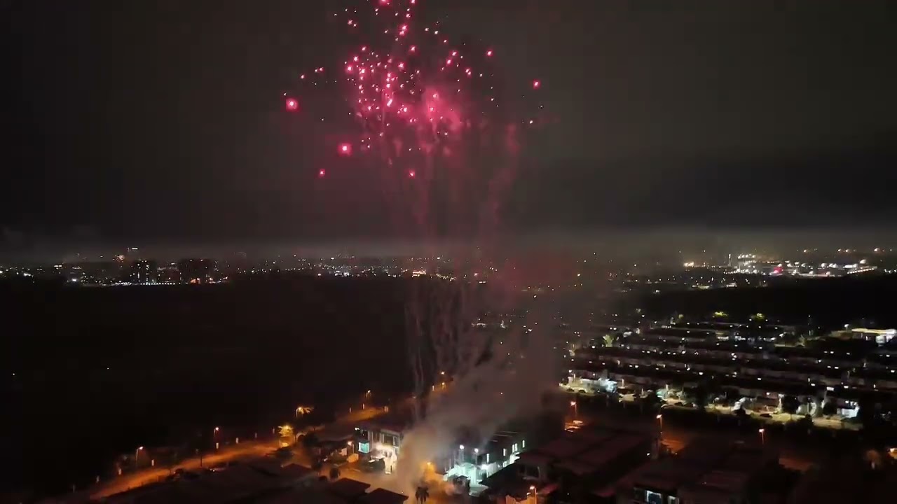 Celebrating Chinese new year with special fireworks part (1)