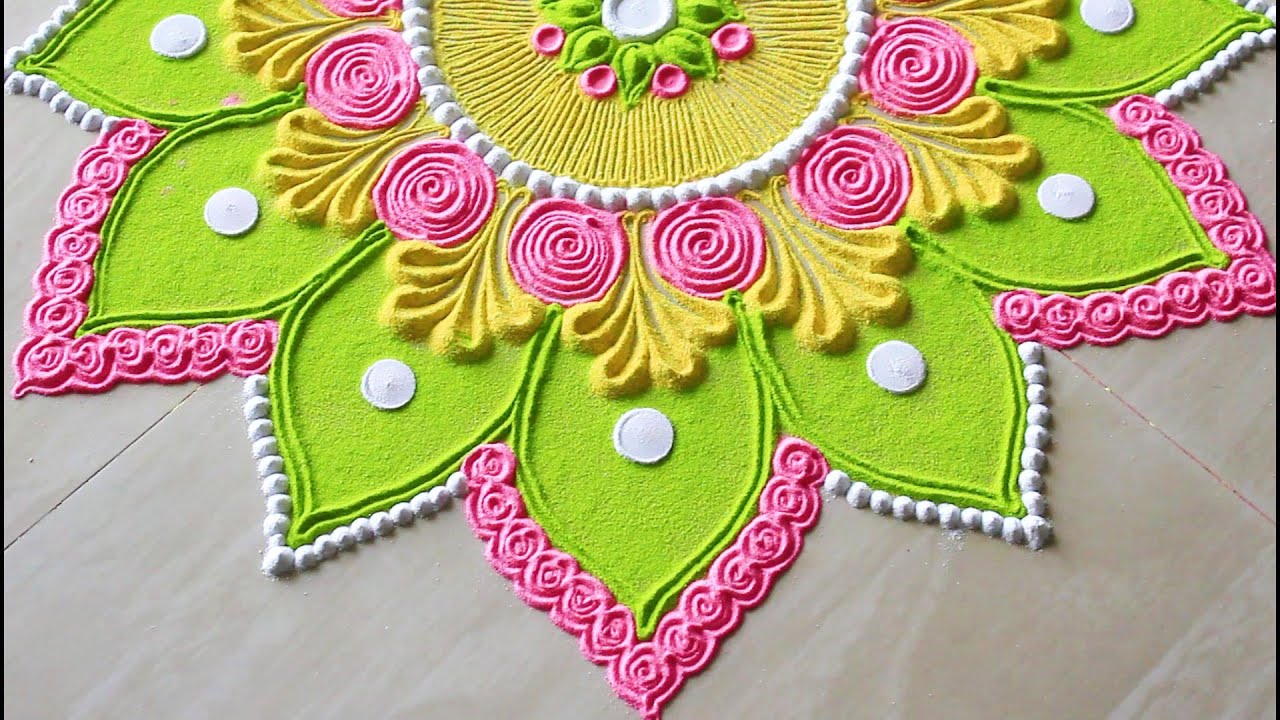 Top Krishna janmashtami rangoli designs with colours l जानिए कैसे बनाएं खूबसूरत रंगोली l rangoli