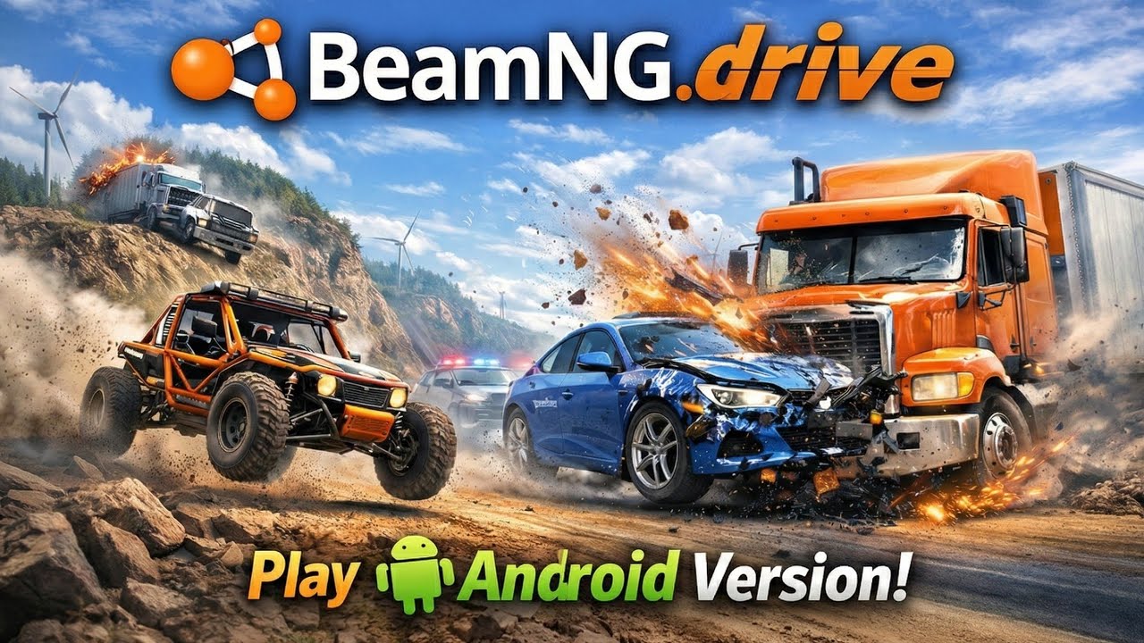 BeamNG Drive Mobile Game Play Android IOS Drifting Mod Car Racing 