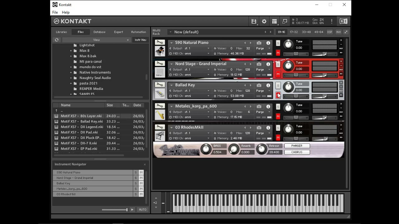 Setup Leve de Pianos sampleados para igreja Kontakt