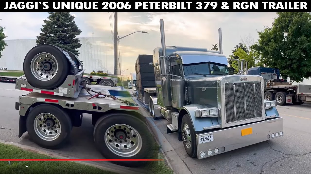 2007 PETERBILT 379 with Double Drop Flip Excel Trailer in Canada