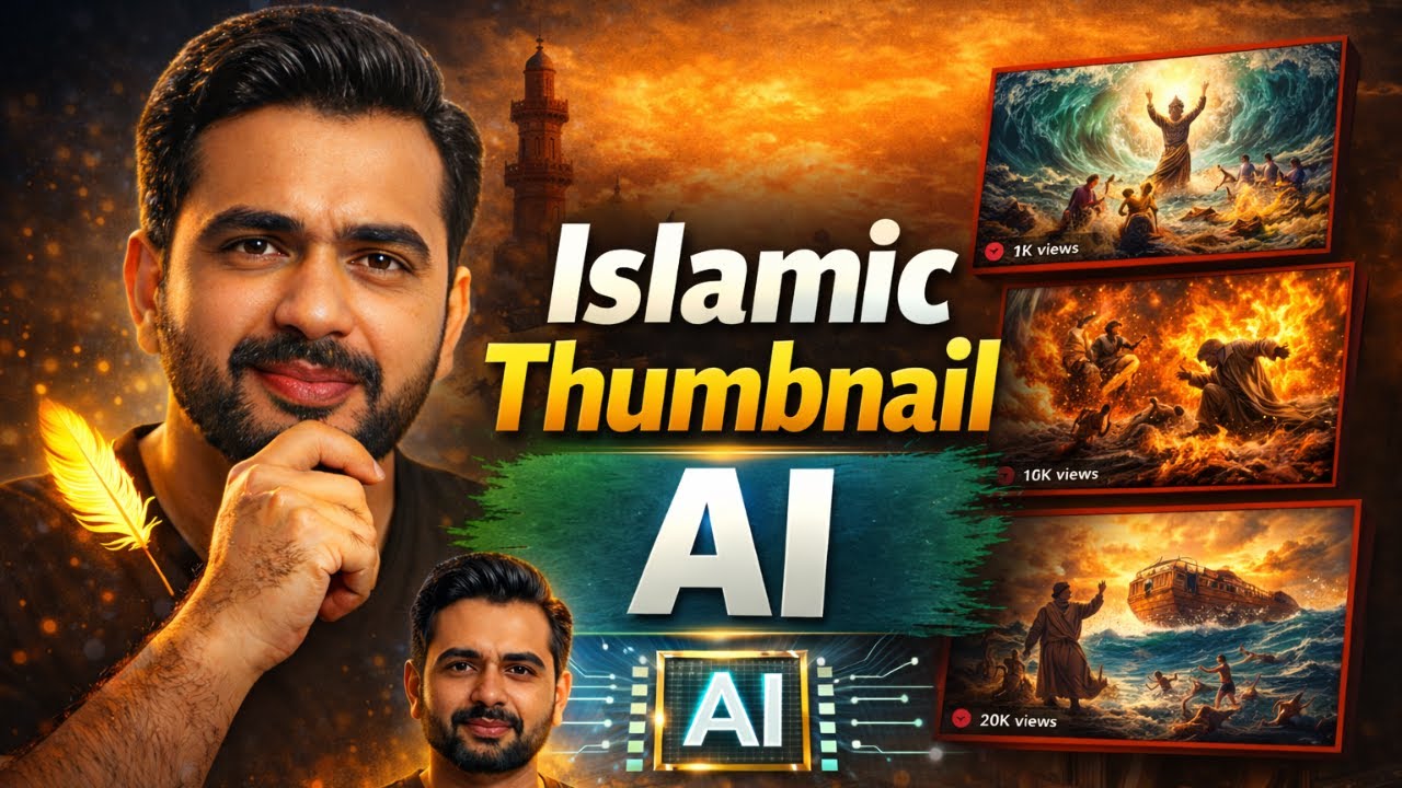 Islamic Waqiat Documentary Video Ka Thumbnail Kaise Banaye | Free AI Tool Se Islamic Thumbnail