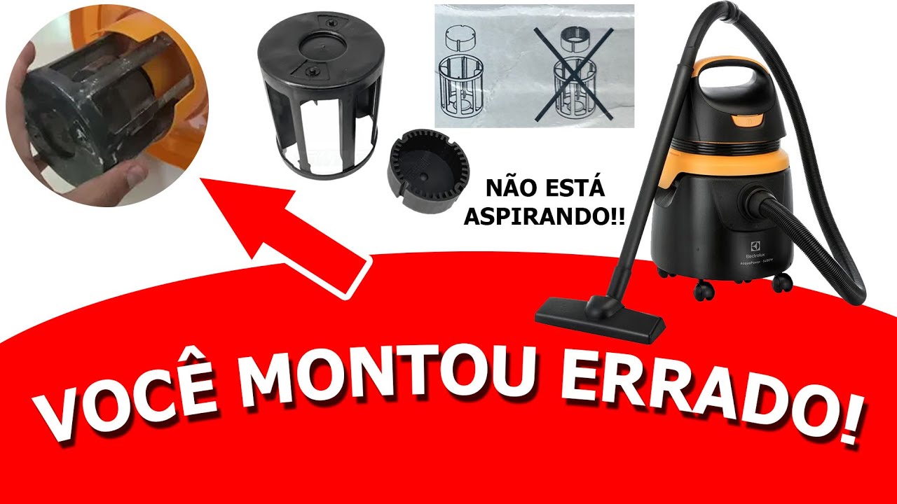 ASPIRADOR ELECTROLUX ACQUA POWER NÃO ESTÁ ASPIRANDO