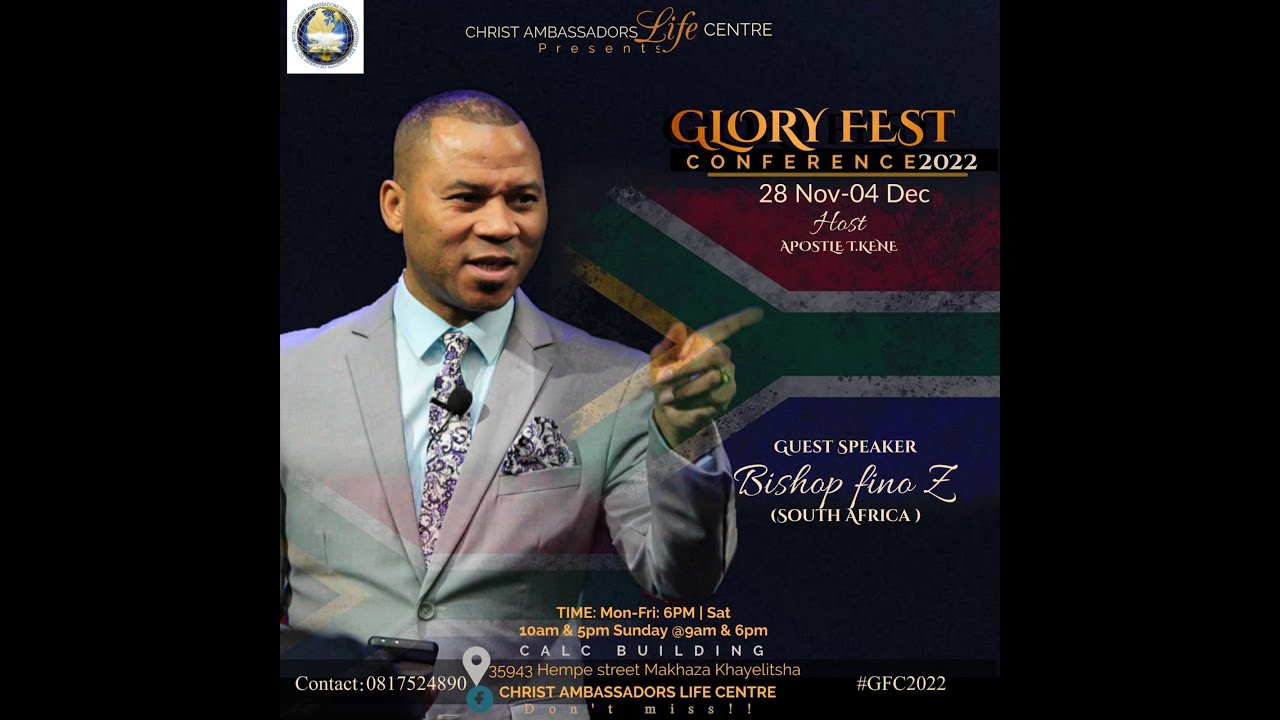 Welcome to Day 2 of Glory Fest Conference 2022  with Bishop Fino Z