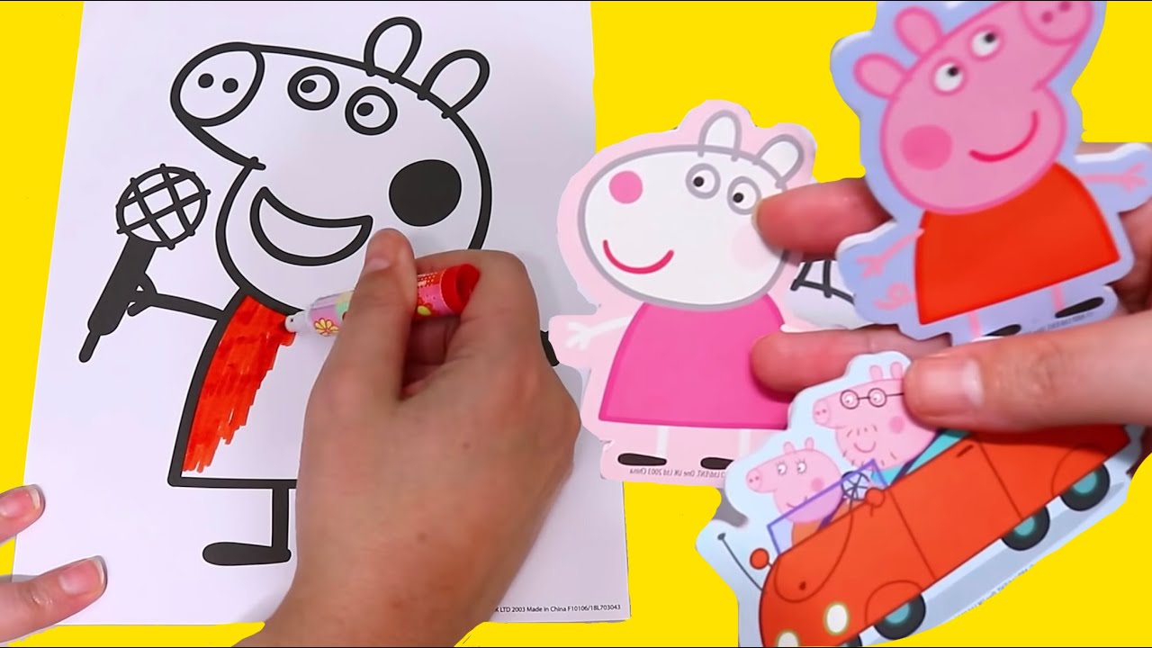 Peppa Pig Coloring Pages + Family Fun Activities for Kids 💖 Sniffycat