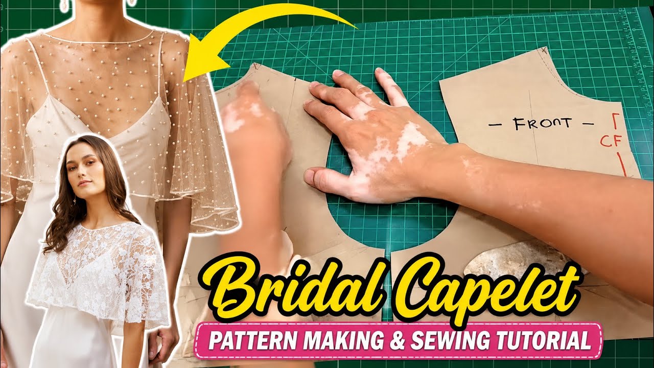 🧵 How to Make a Wedding Dress Tulle Capelet × Pattern & Sewing Tutorial