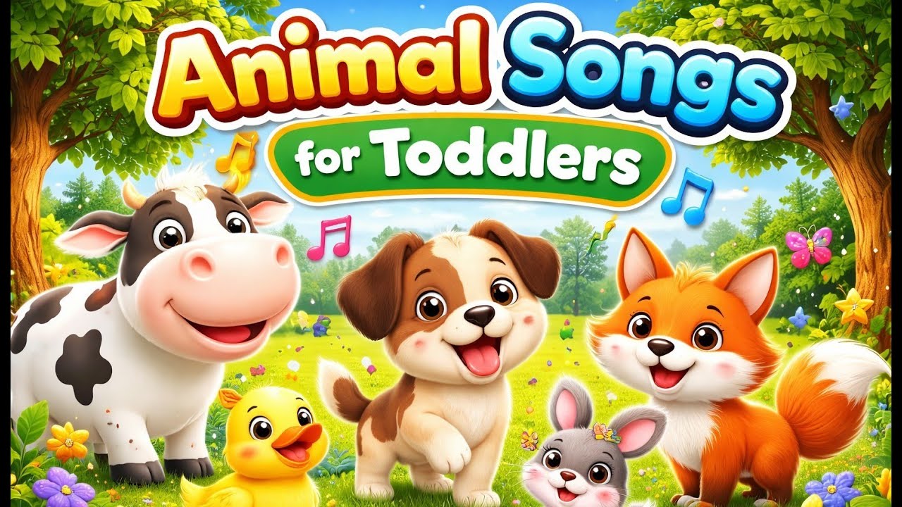 Farm,Pets & Forest Animals for Kids 🐮🦊 | Calm Animal Learning Video