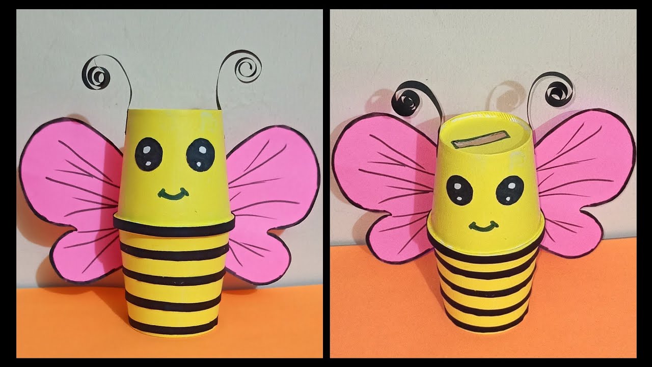 MONEY BANK # Butterfly Money Bank # Paper Tea Cup Craft