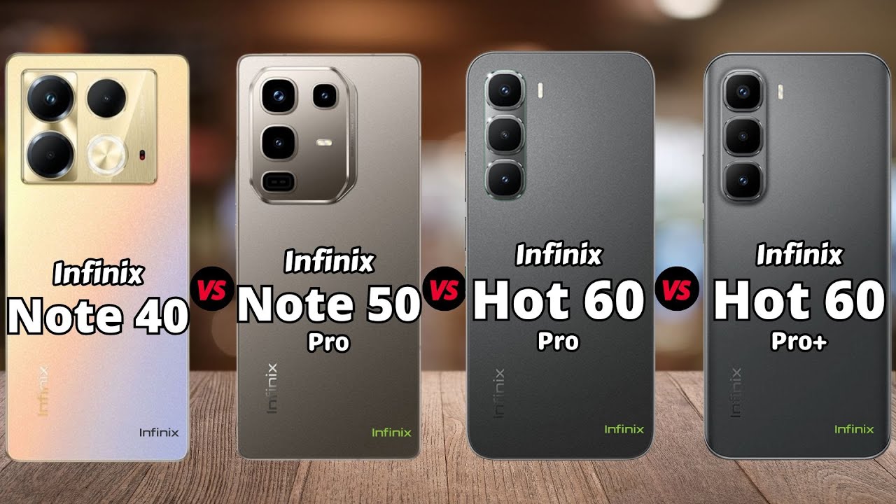 Infinix Note 40 vs Infinix Note 50 Pro vs Infinix Hot 60 Pro vs Infinix Hot 60 Pro Plus