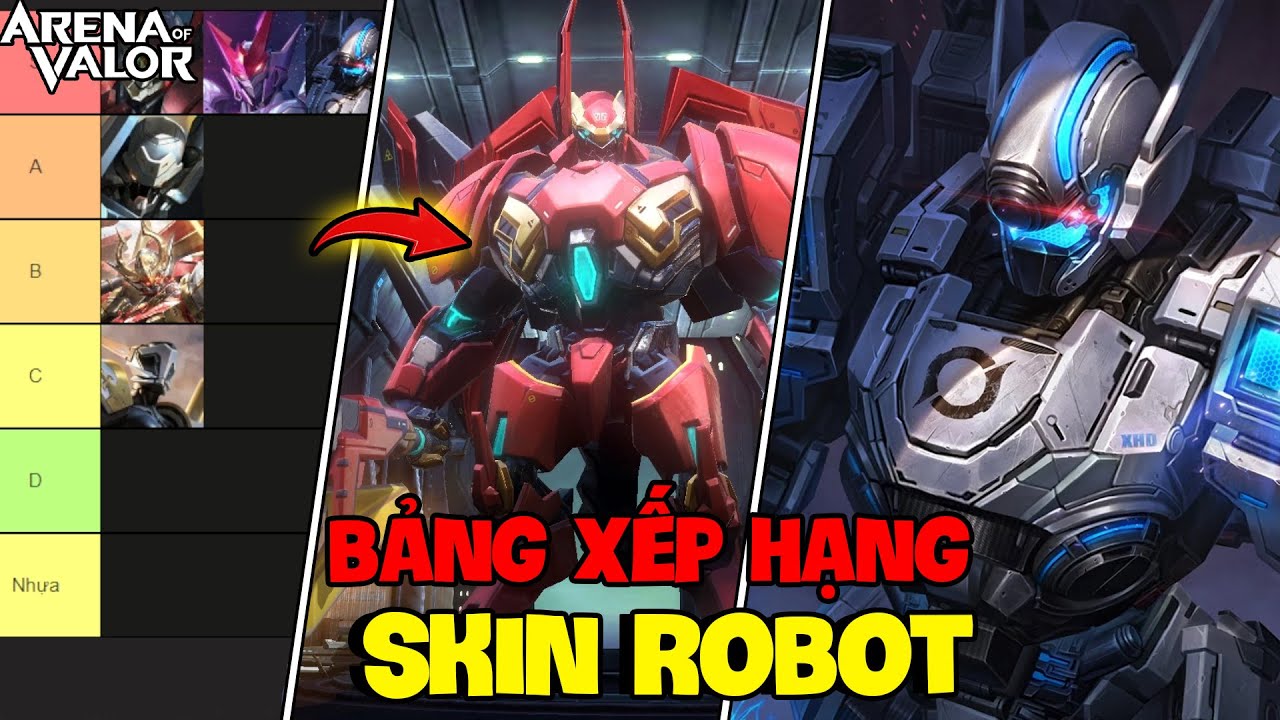 VUX BẢNG XẾP HẠNG CÁC SKIN BIỆT ĐỘI ROBOT TRONG LIÊN QUÂN MOBILE