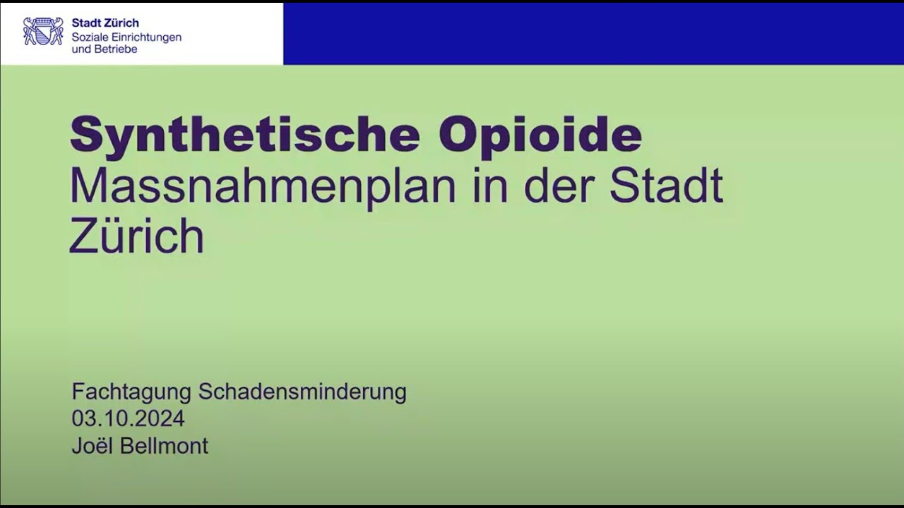 3. Tagung Schadensminderung &ndash; Synthetische Opioide