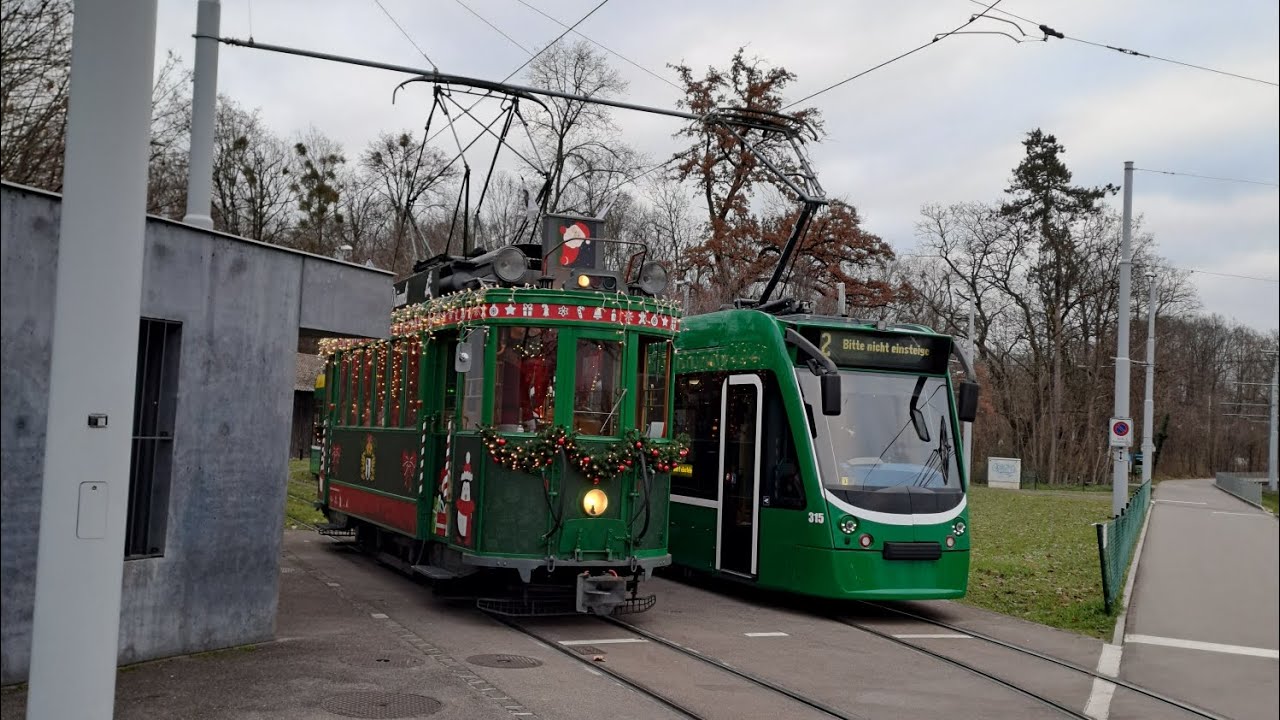Tram/Straßenbahnen in Kehrschleife Eglisee Basel Schweiz🇨🇭 Trams in Basel Switzerland🇨🇭