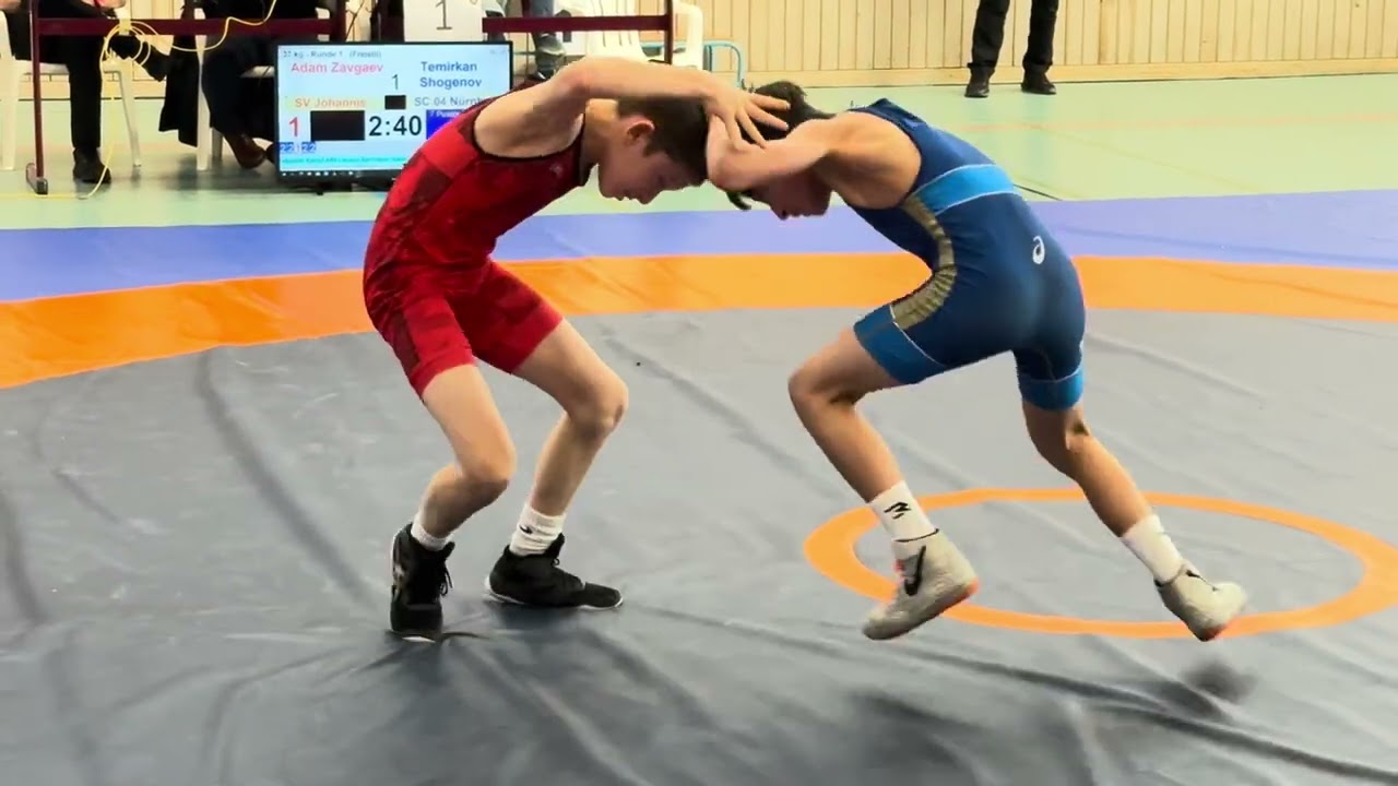 Wrestling / Ringen,  Sparkassenpokal Jena 2025, Freestyle, U12, 37 kg, Zavgaev - Shogenov