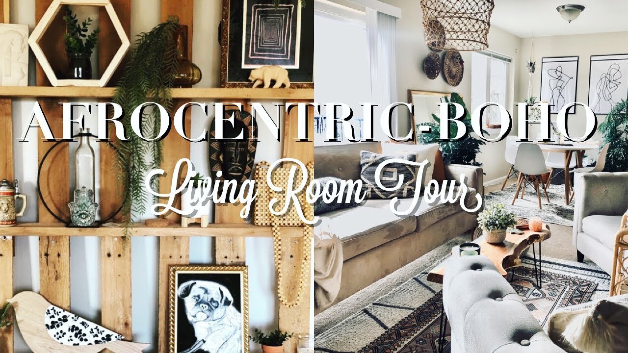 AFROCENTRIC BOHEMIAN Living Room Tour (THRIFTED)