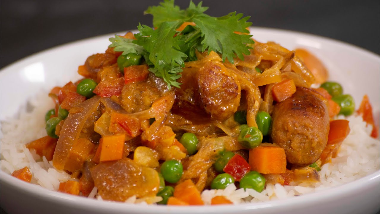 The Most Delicious Curried and Creamy Sausage Stew