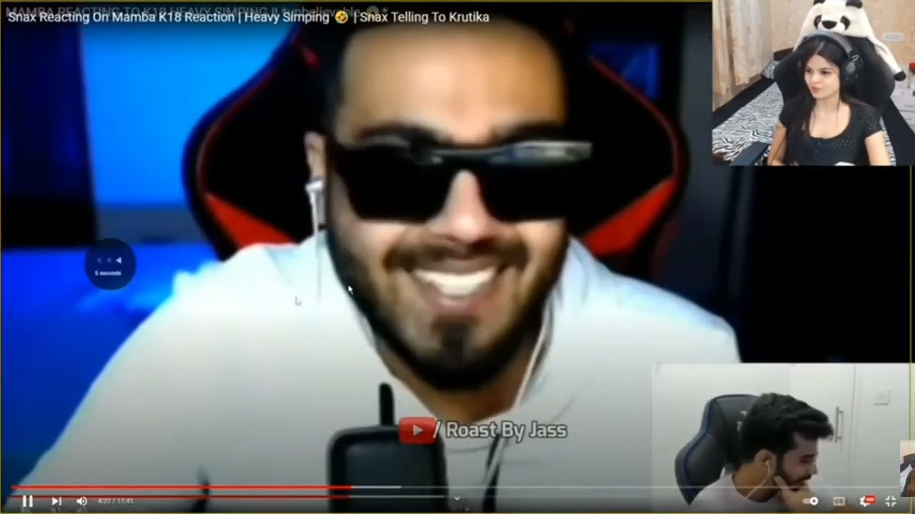 @KrutikaPlays Reaction to @SnaxGaming Reaction of @8bitMAMBA  Reaction of K18's Vlog!