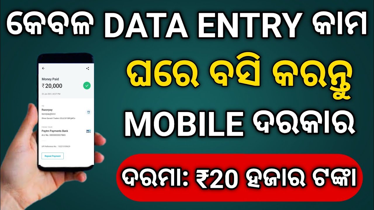 DATA ENTRY JOBS WORK FROM HOME ଘରେ ବସି USA COMPANY ପାଇଁ କରନ୍ତୁ // WORK FROM HOME JOBS 2025