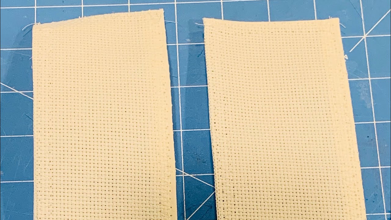 Como preparar los bordes para tela Aida en punto de cruz  bordado