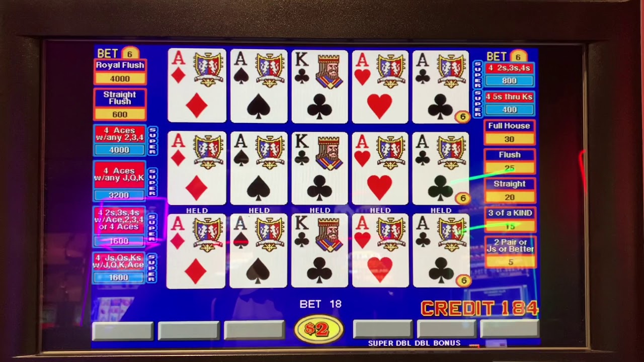 Super Triple Play (STP) Super Double Double Bonus (SDDB) - $19200 Jackpot