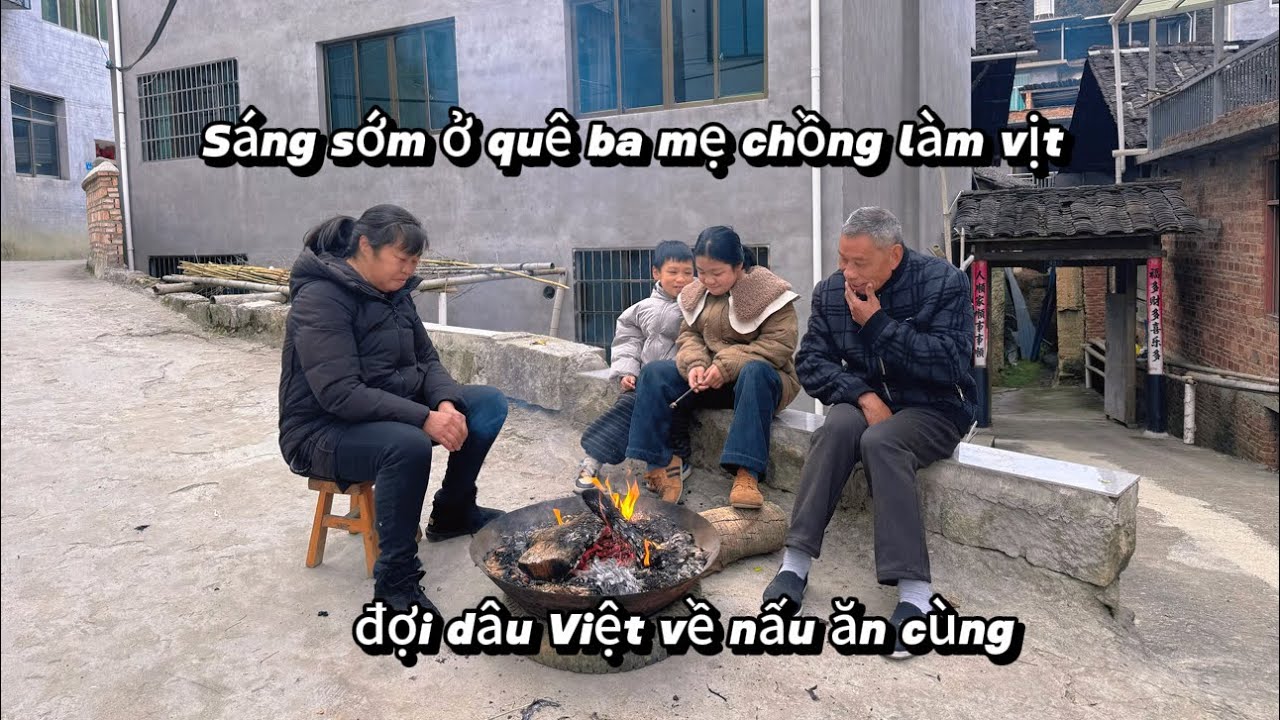 Sáng Sớm ở Quê Ba Mẹ Chồng Làm Vịt Rồi,Đợi Dâu Việt Về Nấu Ăn Cùng 