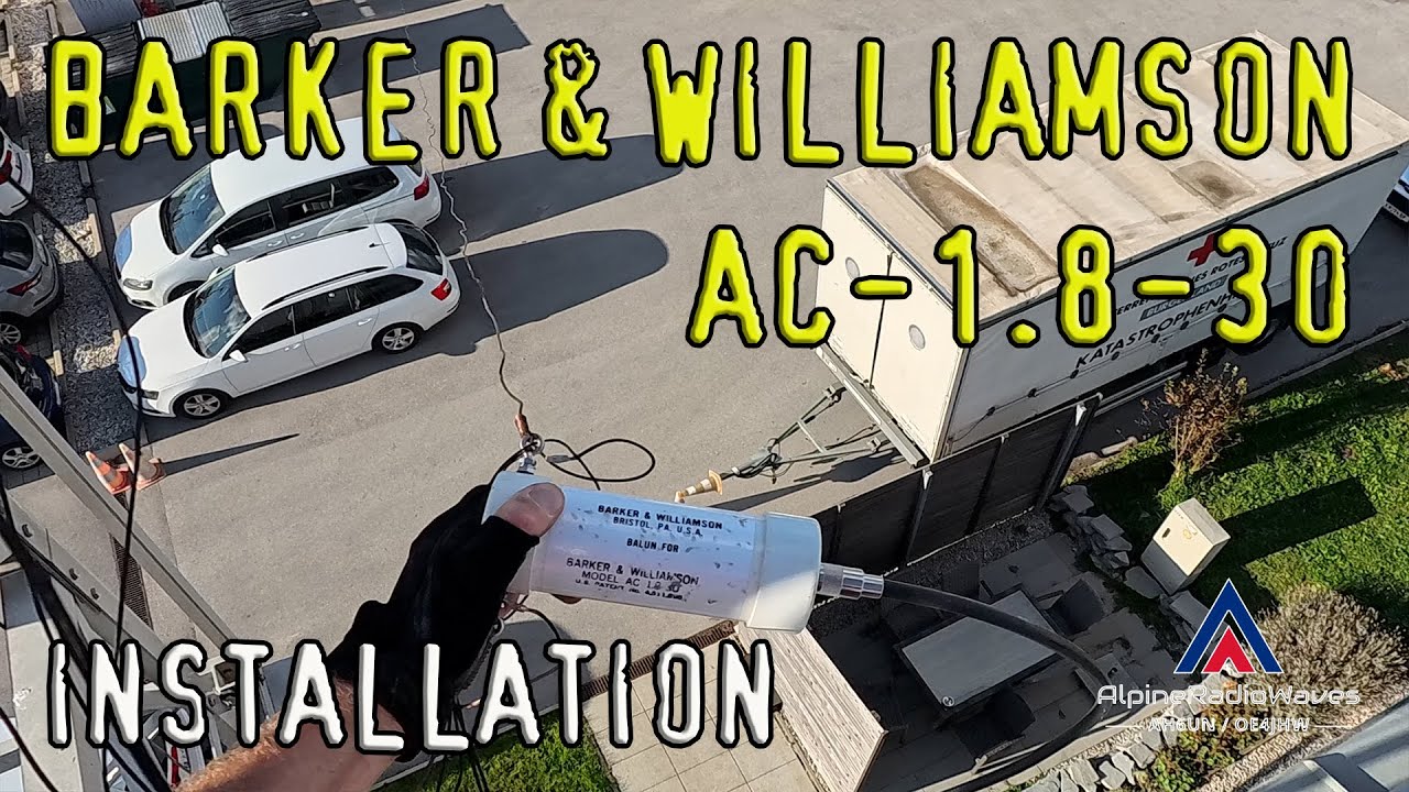 Installation/repositioning a Barker & Williamson AC-1.8-30 wire antenna at OE4XRK Red Cross station