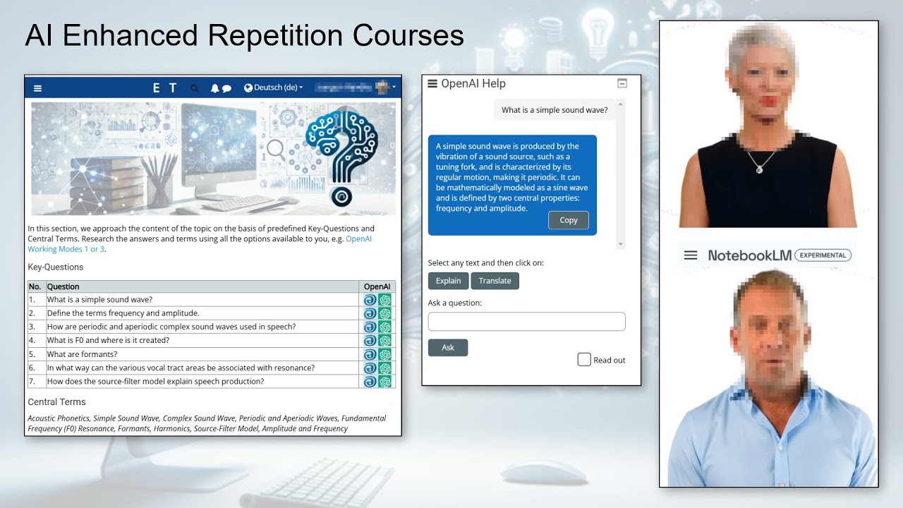AI Enhanced Repetition Courses on the VLC