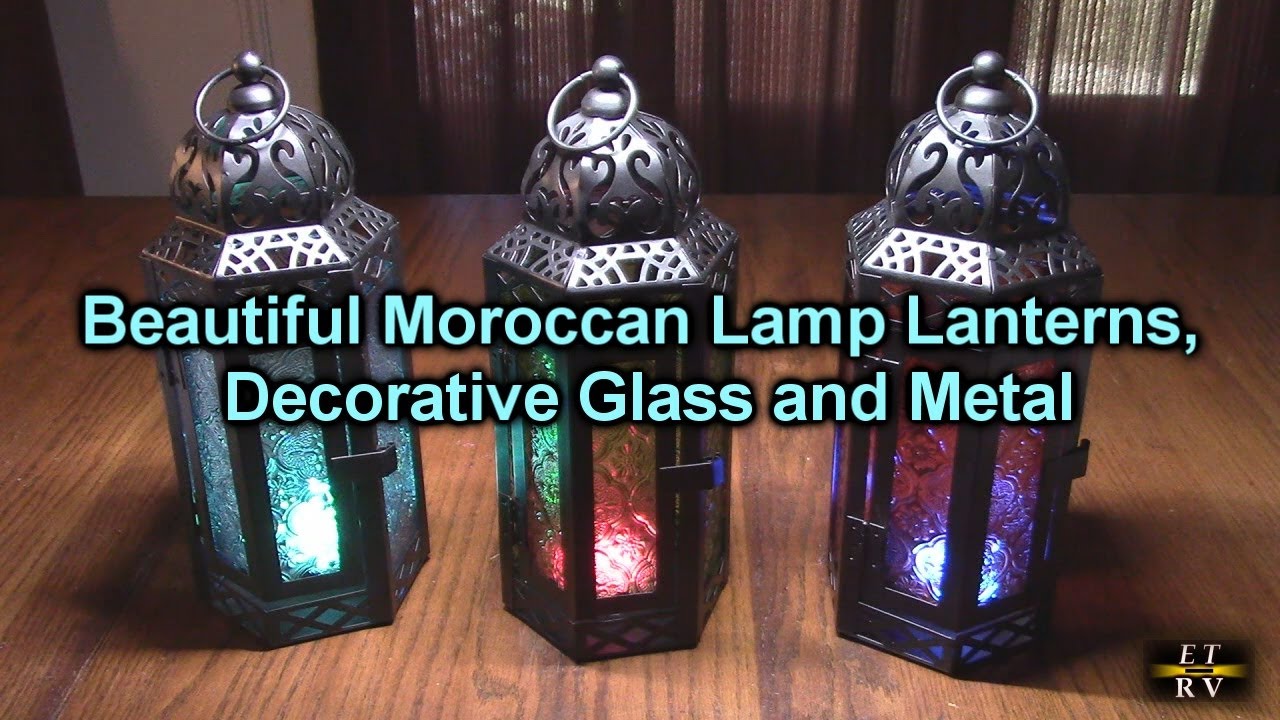 Vela Beautiful Moroccan Lanterns, Decorative Glass and Metal Candle Holders Blue/Amber/Green REVIEW