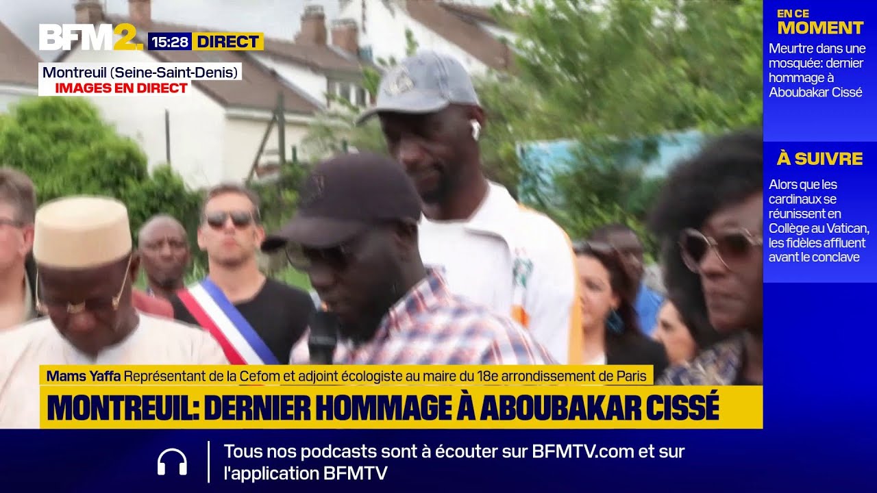 🟡Suivez en direct l'hommage à Aboubakar Cissé, à Montreuil