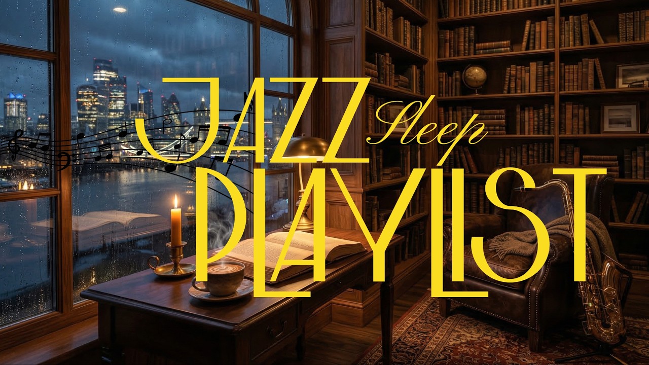 Cozy Night Jazz ☕ Smooth Piano Jazz Music for Relaxing, Study & Sleep | City Lights Ambience