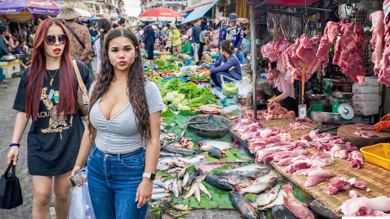 Authentic Cambodian Street Food 🇰🇭 | Countryside Traditional Market Walk 2026