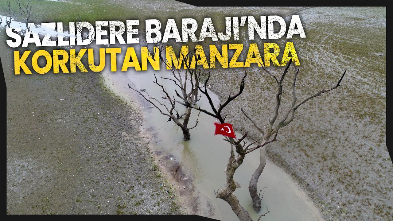 Suların Yüzlerce Metre Çekildiği Sazlıdere Barajı’nda Ev Kalıntıları Ortaya Çıktı