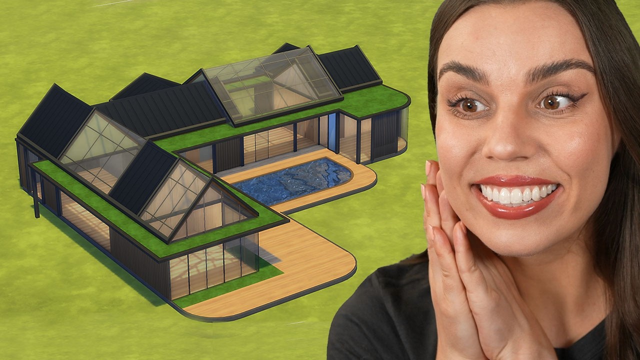 Building a Glass House in The Sims
