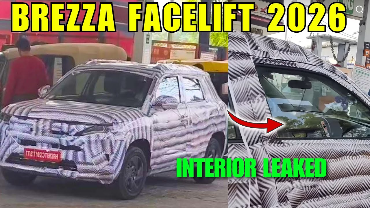 Brezza Facelift 2026 Interior Leaked | brezza facelift new 1.2L Petrol engine, brezza facelift 2026