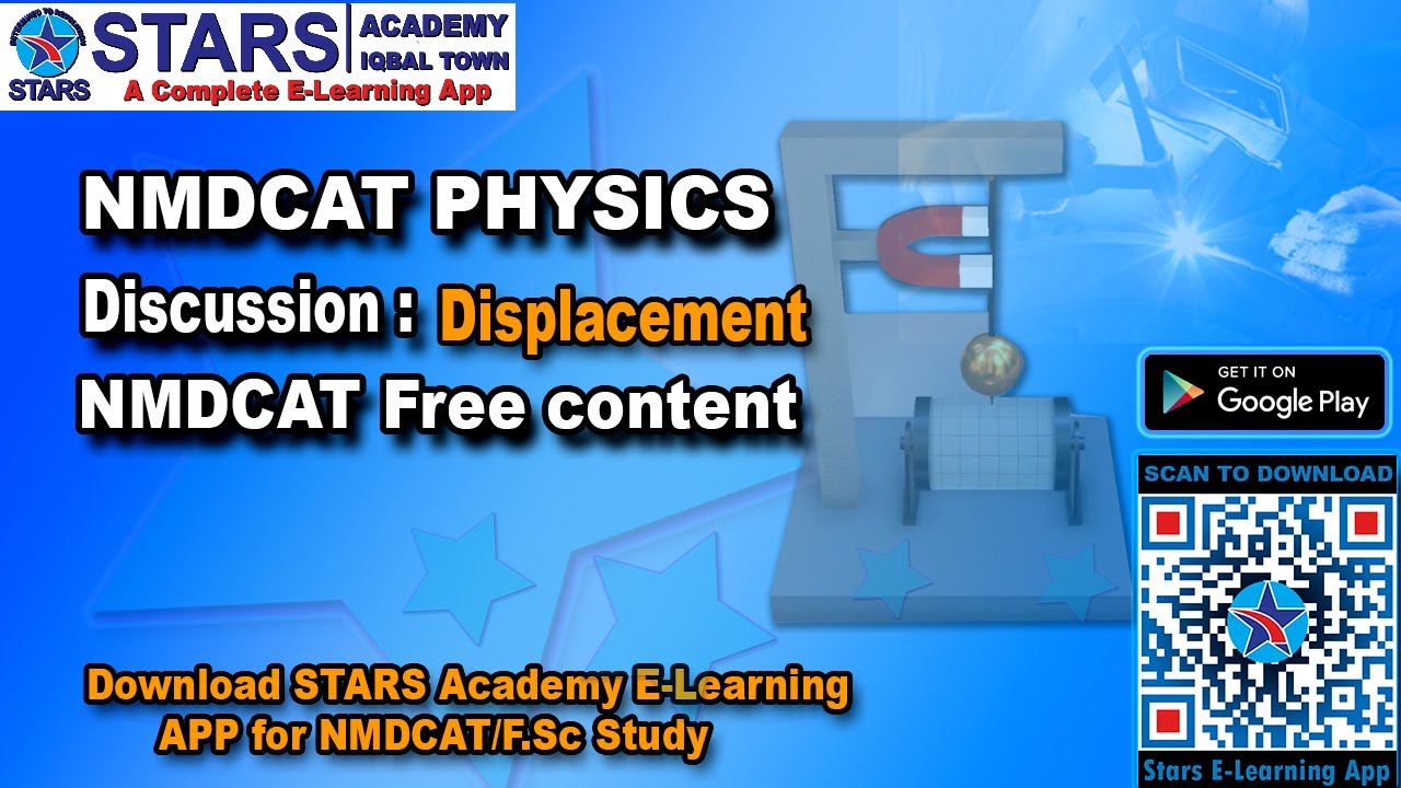 Displacement Physics Chapter MCQS | PMC NMDCAT Preparation | #starsacademylahore