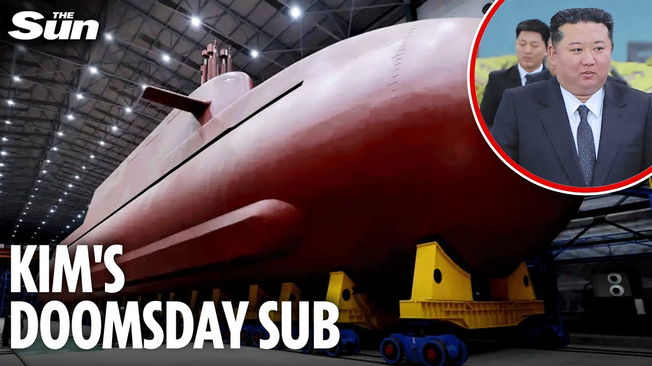 Kim Jong-un unveils North Korea's HUGE new nuclear-powered submarine