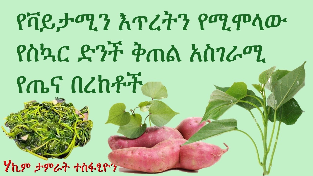 የቫይታሚን እጥረትን የሚሞላው የስኳር ድንች ቅጠል አስገራሚ የጤና በረከቶች/Amazing health benefits of sweet potato leaves