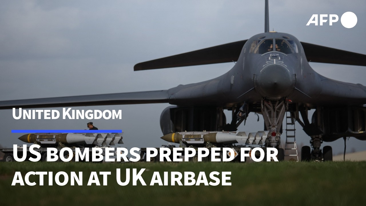 US military prepares B-1 bombers at UK airbase | AFP