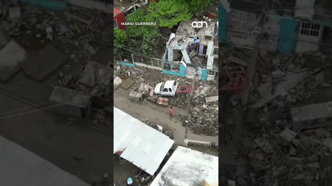 As&iacute; se ve la destrucci&oacute;n de Poza Rica, Veracruz, desde el aire