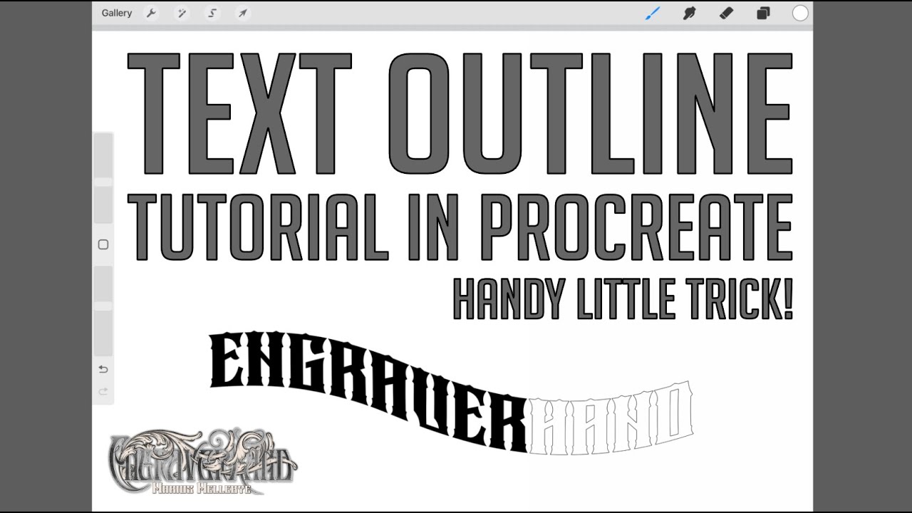 Procreate - Text Outline Tutorial
