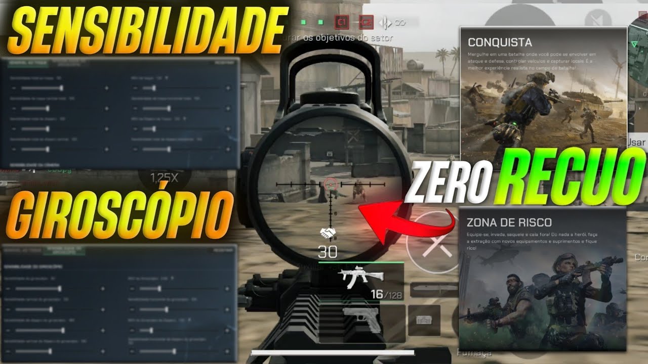 SENSIBILIDADE E GIROSCÓPIO + DICA ZERO RECUO NO DELTA FORCE MOBILE TUTORIAL