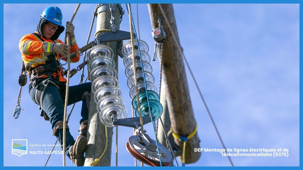 Formation en Montage de lignes électriques et de télécommunications (DEP 5375) en Haute-Gaspésie