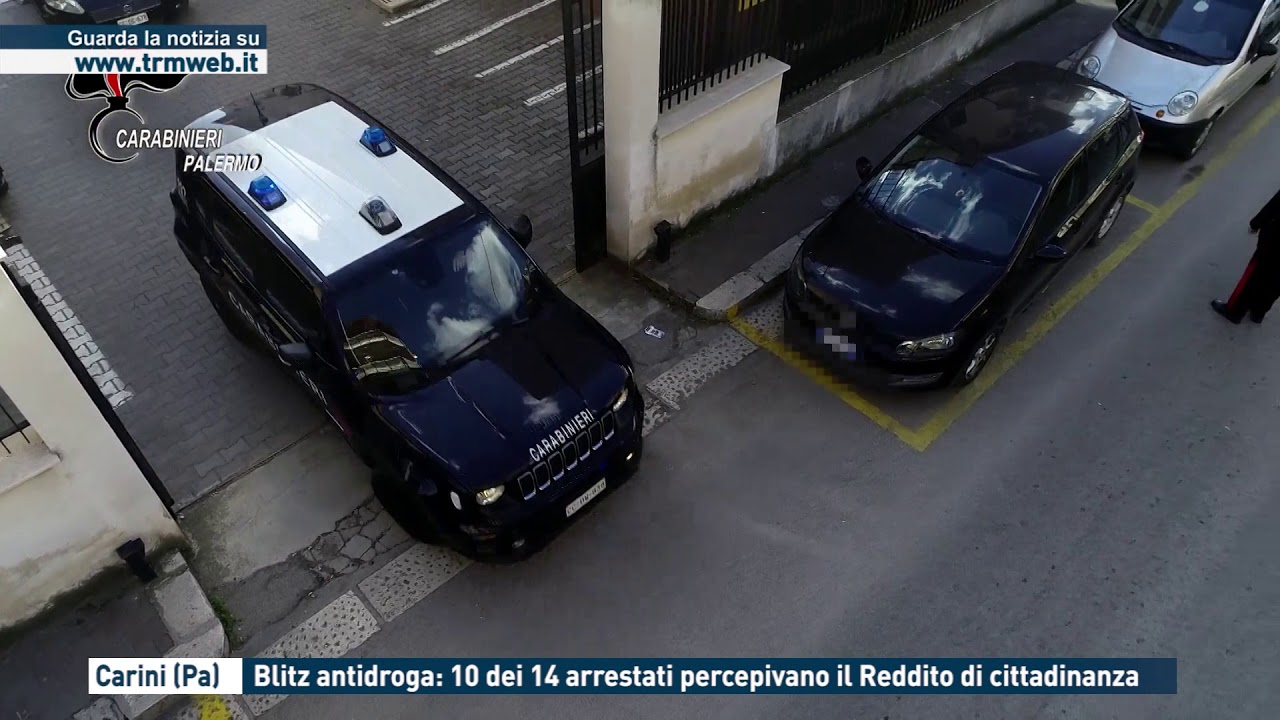 Carini (Pa), blitz antidroga: 10 dei 14 arrestati percepivano il Reddito di cittadinanza