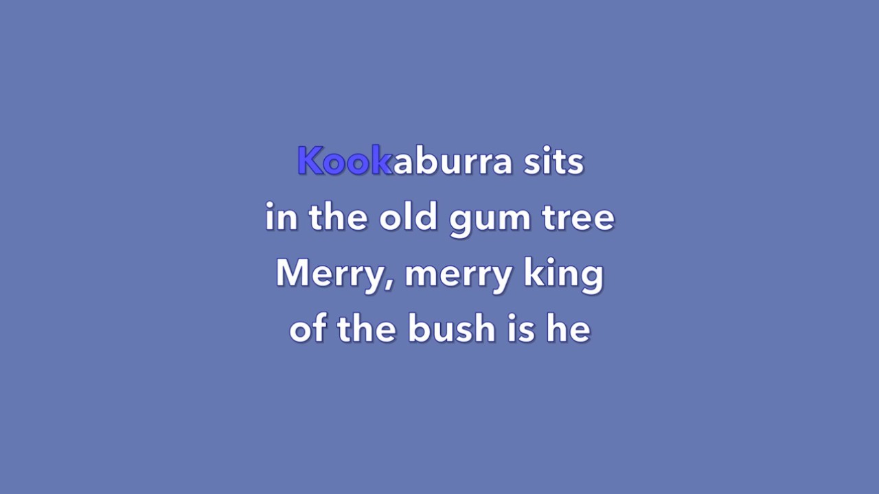 Karaoke Kookaburra Song Karaoke Instrumental