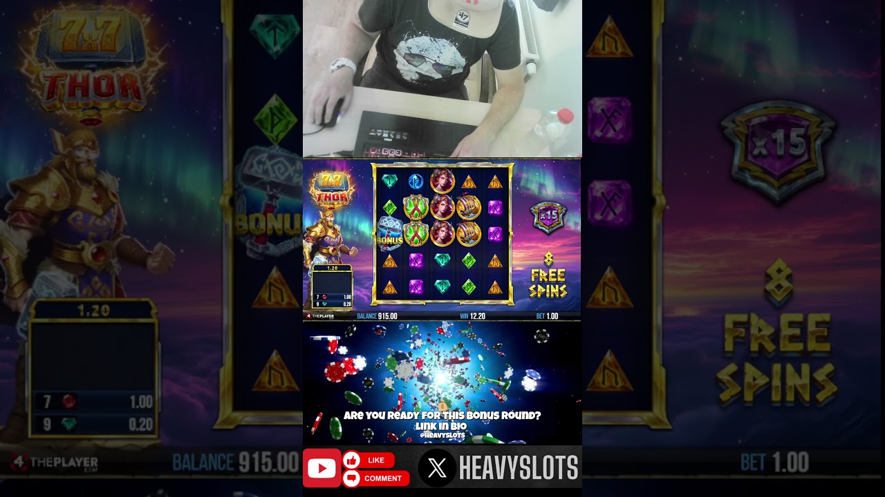 🎰 7x7 Thor Amazing Slots #HeavySlots #Shorts Bonus Slots