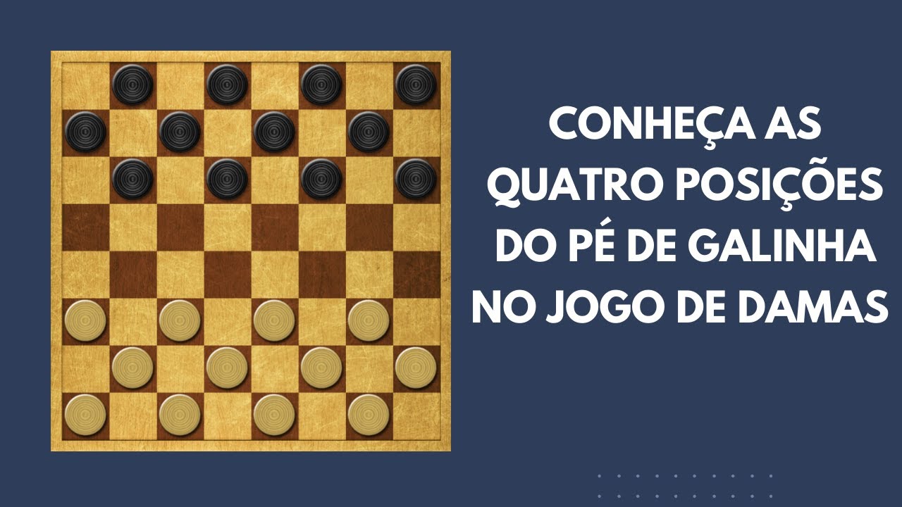 Conheça as 4 Posições do Pé de Galinha no jogo de  Damas e Melhore Seu Jogo!